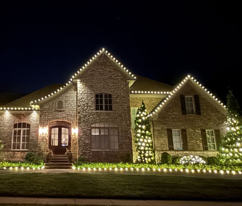 award winning Christmas light installation by Bryant's Best in Valley Station Louisville KY