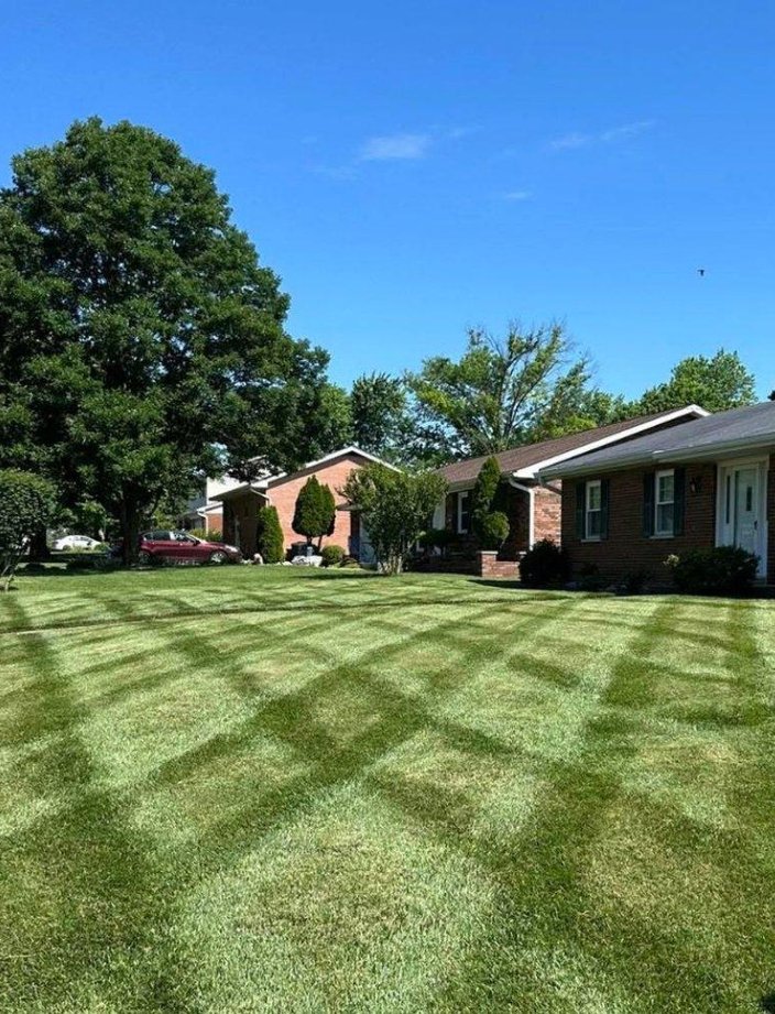 lawn care striped pattern
