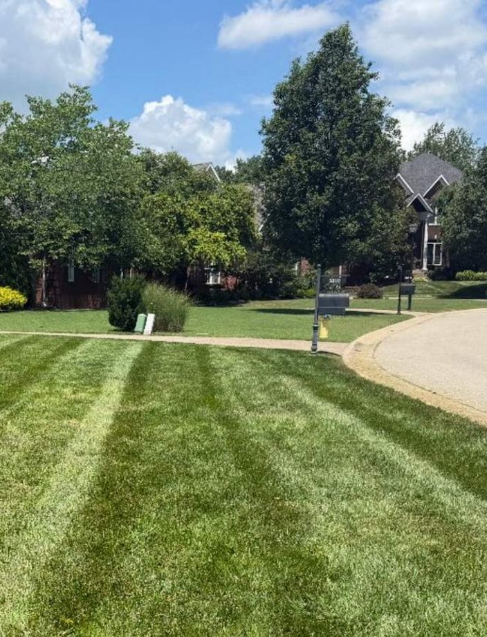 lawn mowing diamond pattern