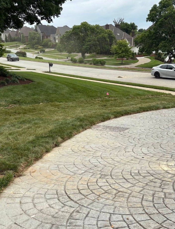 new sod installation pavers driveway