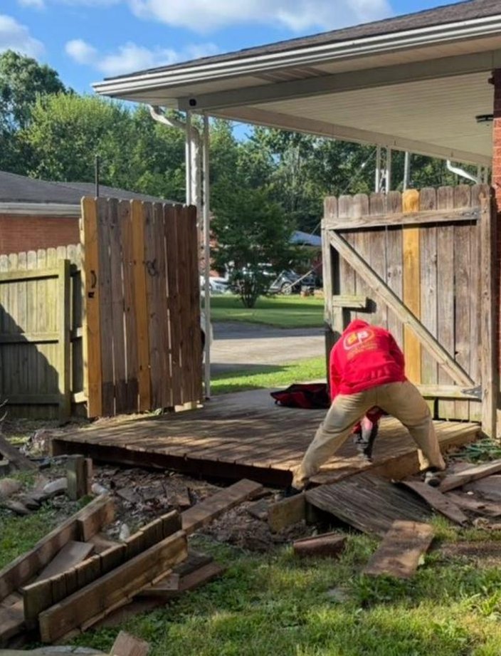 outdoor renovation deck removal