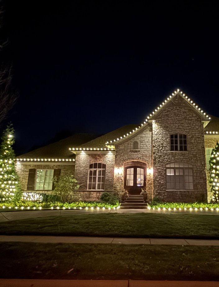 professional christmas light installation luxury home